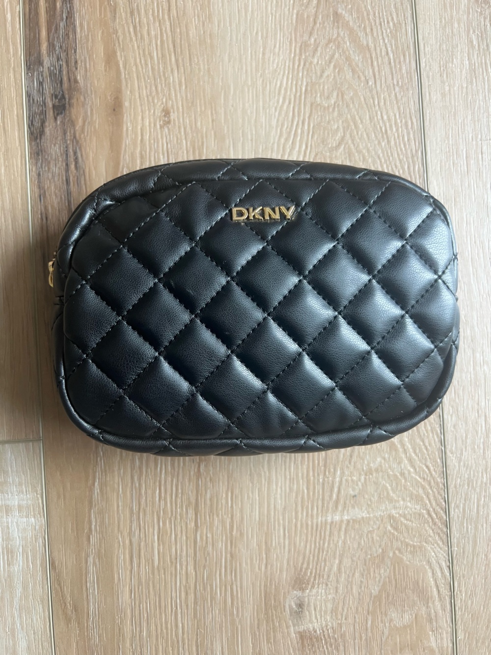 DKNY Black Quilted Belt Bag NWOT